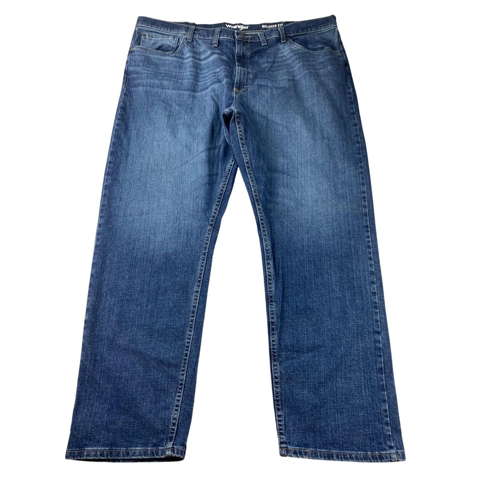 Wrangler Jeans Men 46x32‎ Relaxed Fit Five Star Blue Stretch Denim Pants Mexico
